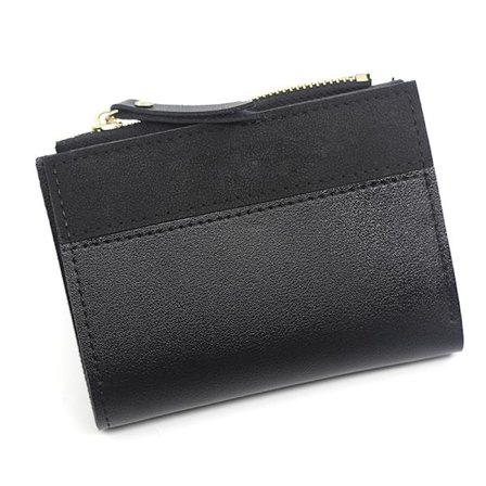 Liten damplånbok med dubbla vikningar och framficka, ultratunt läder