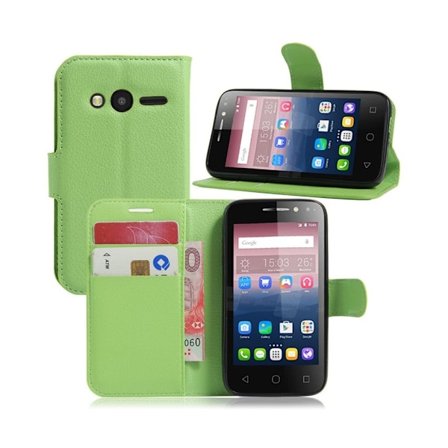 Mankell Alcatel OneTouch Pixi 4 (4) Läderfodral - Grön