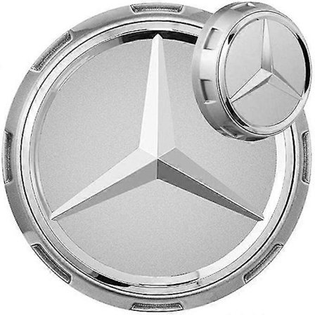 Mercedes AMG silver centrum nav legeringsfälgkåpa 75mm 1 st