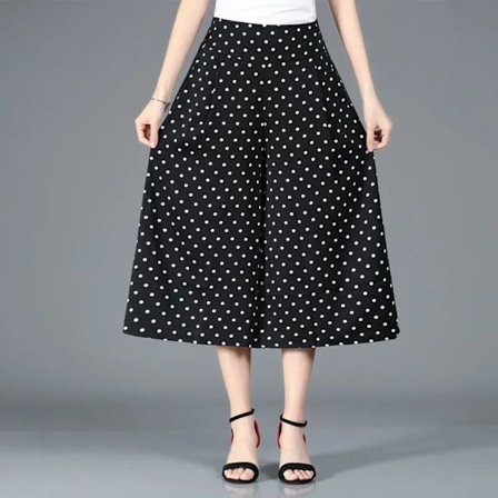 Korkeavyötäröiset, leveät joustavat housut 2 2