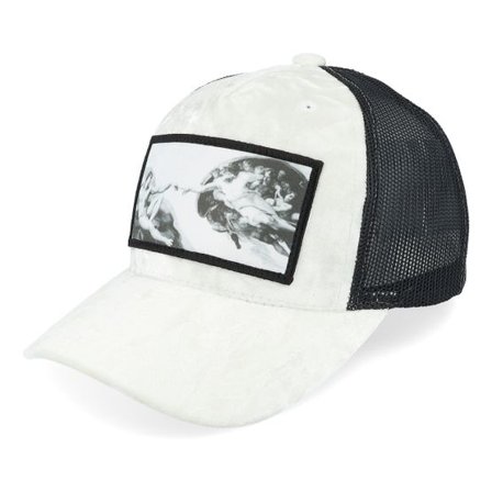 Calza Pennello - Vit trucker Keps - Kids Creation Of Adam Velvet White/Black Trucker @ Hatstore