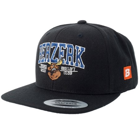 Berzerk - Jacked Moose Collage Script Black Snapback Snapback Black Cap - @ Hatstore