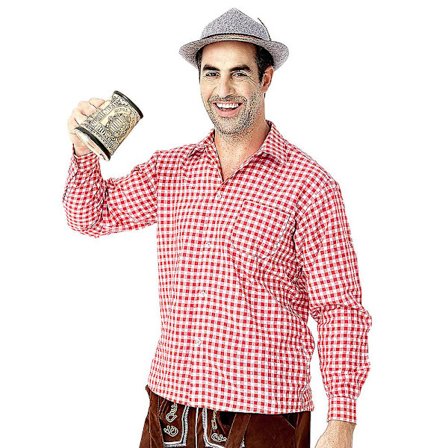 (Skjorte+bukser+hat) Oktoberfest Beer Man lederhosen kostume Halloween Bayersk karnevalfest Deluxe Cosplay Outfit Set