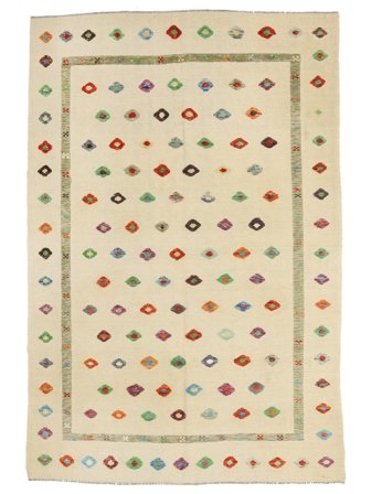 Kilim Nimbaft Rug 202X290 Orange/Yellow Wool