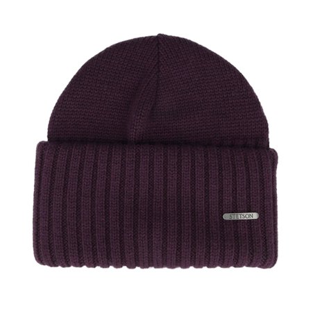 Stetson - Púrpura cuff Beanie - Beanie Merino Plum Cuff @ Hatstore