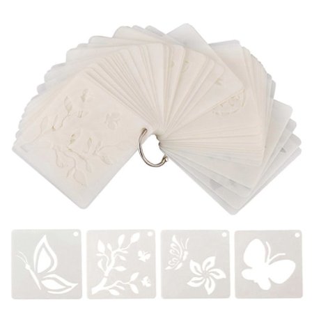 60 Stykker Malingsmal DIY Håndverksmal Tegnestensiler Gjenbrukbare Veggstensiler for Maling for Vegg Hjem