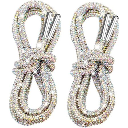 A Pair of Round Shoelaces Made of Glittering Rope AB-Bohrer 120cm