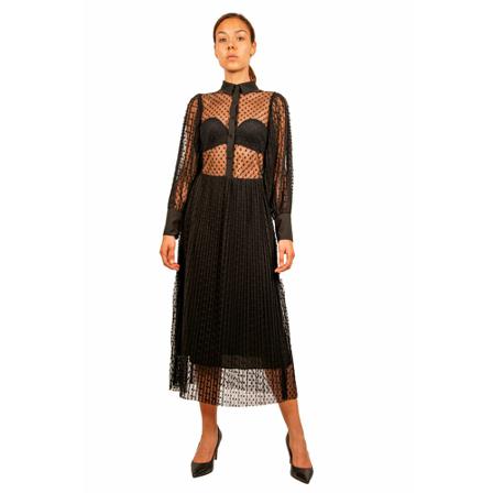 Hanita, Dress Zwart, Dames, Maat:S,voering