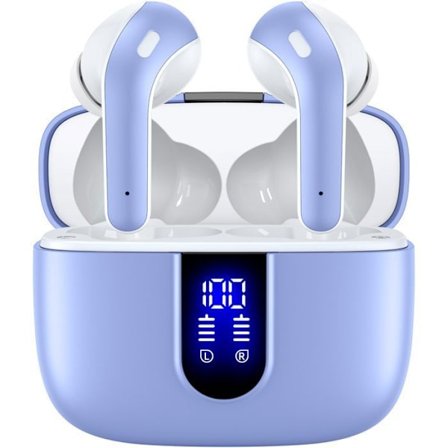 VEATOOL Trådløse Øretelefoner Bluetooth 5.1 Vandtæt IPX7 Sport Stereo 40 timers Batterilevetid Indbygget Mikrofon Blå