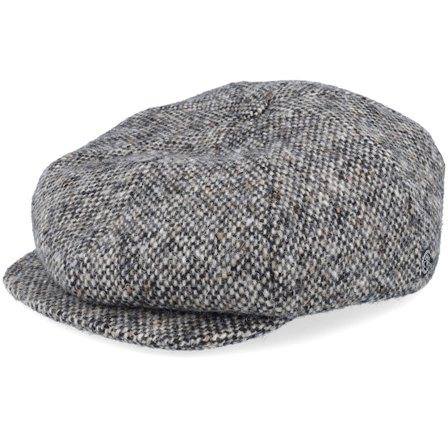 CTH Ericson - Svart flatcap Caps - Gatsby Donegal Salt & Pepper Black Flat Cap @ Hatstore