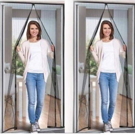 2-Pack Myggnät för dörr med magnetstängning. 210cm x 100cm