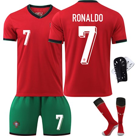 2425 Portugalin paita Euroopan cup-cup Lasten jalkapallopaita Setti No.7 RONALDO