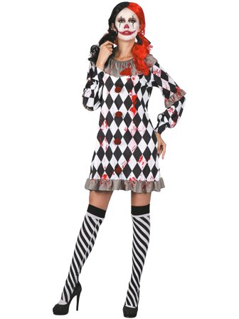 Blodig Klovn Kjole Kostume