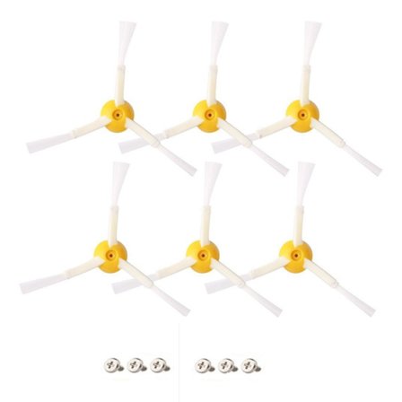 Sidoborste för irobot Roomba Serie 500 600 700 (Gul, 6 st 3