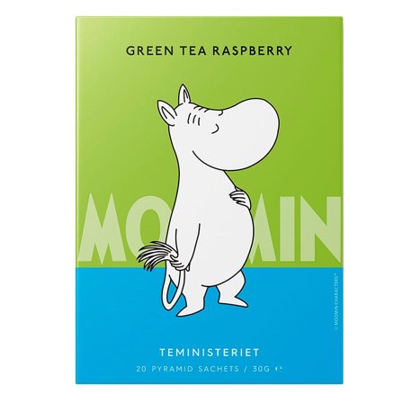Teministeriet Moomin Tea 20 breve Green Tea Raspberry, Helse & Madvarer, Te, Øvrig Te
