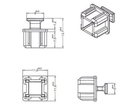 Delock Dust Cover for Mini SAS HD SFF 8644 female with grip - kontaktdeksel