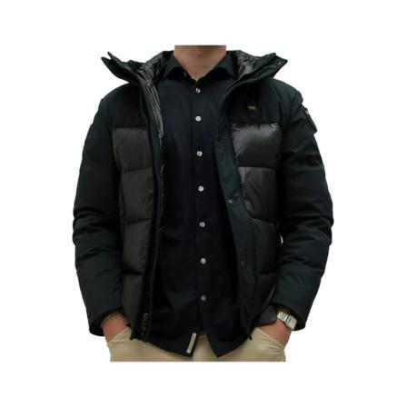 Blauer Eduardo Shiny-Matte Down Jakke Sort, Herre