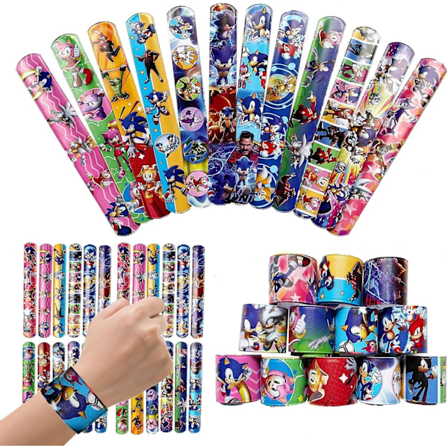 Sonic-slapband, 12-pack, perfekt present till pojkar