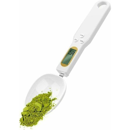 Digitaalinen LCD-lusikkavaa'an elektroninen vaaka ruoan, keittiön ja laboratorion käyttöön - 500g/0,1g