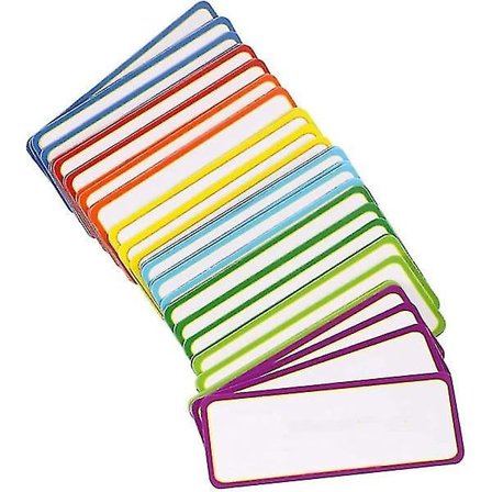 54-pak whiteboard magneter, 9 farver - 29 x 79 mm - skrivbare magneter [GKS]