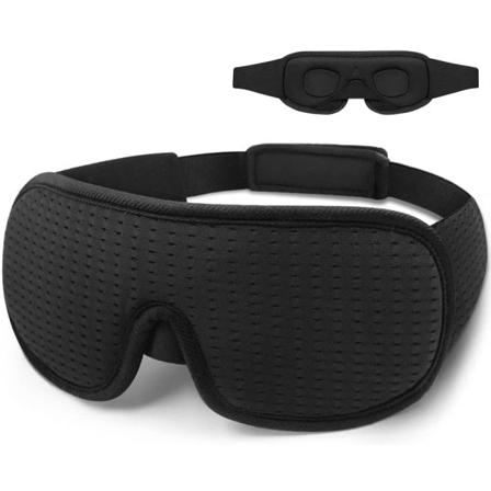 3D Sömnmask för Män och Kvinnor - Bekväm och Justerbar - Blockerar Ljus för Bättre Sömn