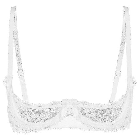 Naisten 1/4 kupin kaarituelliset rintaliivit halterneck O-renkaalla läpinäkyvää pitsiä push-up rintaliivit alusvaatteet avoimet rintaliivit Xinmu