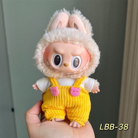 17 cm Original Monster Dukker Tøj Original Designer Tilbehør Plys Dukker Legetøj Sød Nøglering Tøj La-b-b Julegaver