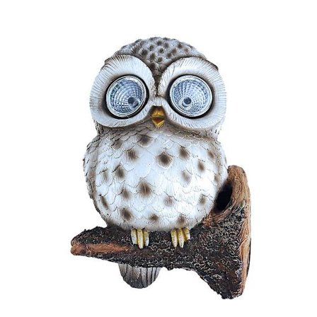 Kreative solcellelamper ugle ornamenter have natlys ornamenter harpiks kunsthåndværk boligindretning