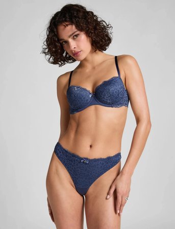 Hunkemöller Marine String R - Navy - XL