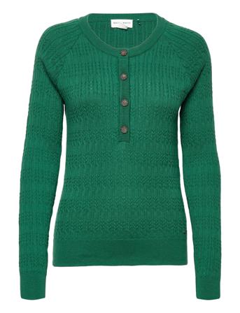 Sweater Peyton Cable Knit Pulllover Grön Lindex