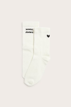 Kappahl | Skarpetki z motywem, 2-pak | Czarne