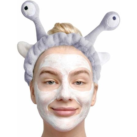 Kasvojenpesunauha, Pehmeä Elastinen Nauha Etana-Silmillä Kasvojenpesun Plus-Nauha Naisille Tytöille Meikki Juoksu Jooga Hiusten Tarvikkeet (Harmaa) 