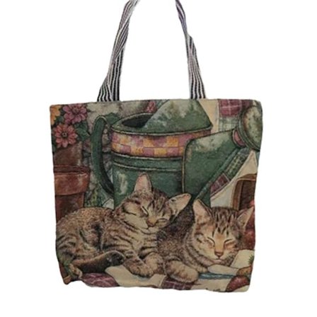 Vintage Canvasveske Ensidig Broderi Utsøkt Etnisk Stil Canvas Handlepose for Shopping Gave