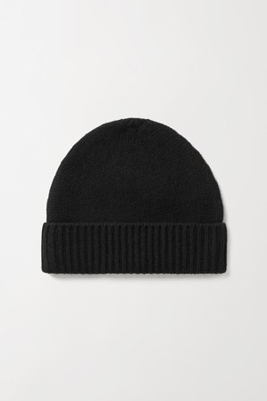 Soft Goat - Chunky beanie - Cashmere beanie - One Size - Black