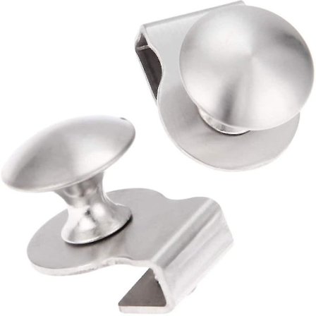 Dørhåndtak/glassklips i rustfritt stål 5-8 mm for utstillingskap, møbler, skap og skuffer