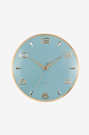 Karlsson - Veggklokke Sienna Glow - Blå - Veggklokker & bordklokker - Fra Homeroom
