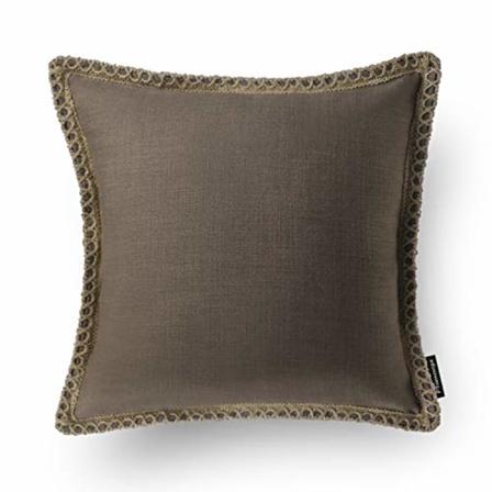2 kpl maalaismainen koristetyynynpäällinen, pellava reunus, ommellut reunat, kahvi, 12 x 20 tuumaa, 30 x 50 cm
