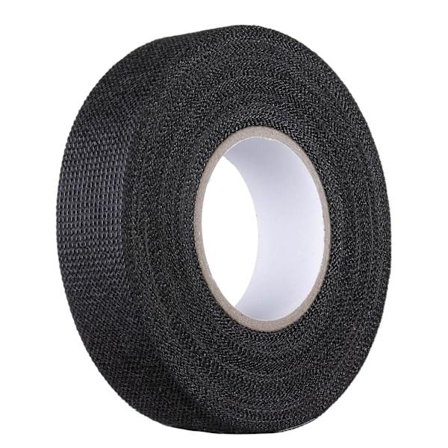 Automotive ledningsnet stof tape - 19mm x 15m - Varmebestandig isoleringstape til bilkabler - Støjdæmpende - Sort