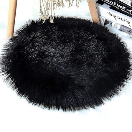 Pehmeä pyöreä tekoturkis lampaannahkainen istuintyyny tuolinpäällinen pehmeä alue