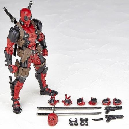 X-men Deadpool -patsas, liikuteltavat supersankarihahmot, aseilla, lelut lahjoiksi lapsille, Diy C