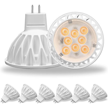 GU5.3 LED-lampa varmvit 2700k 450lm (motsvarande 50w) 38 strålvinkel 5w Mr16 12v LED-strålkastare ej dimbar, 6-pack