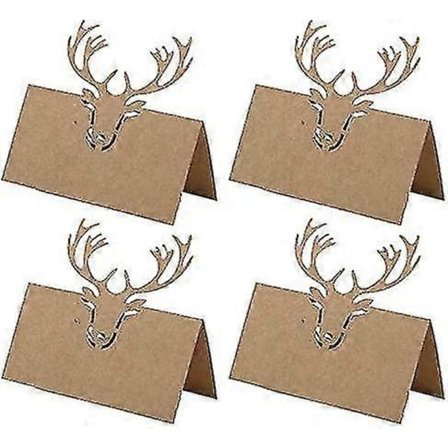 100 Stykker Bordkort Kraftpapir Julebord Bordkort Rensdyr Bordkort Bryllupsmaterialer Eller Fester-ZZY