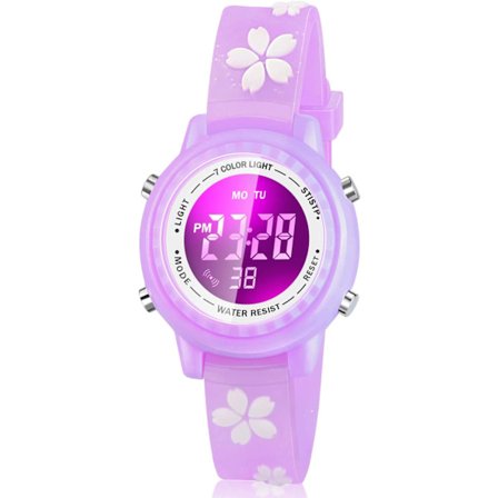 Vattentäta LED-klockor för barn med larm - Barnleksaker Presenter för tjejer 3-10 år