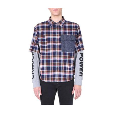 Dsquared2 Check layered shirt Blå, Herre Skjorter