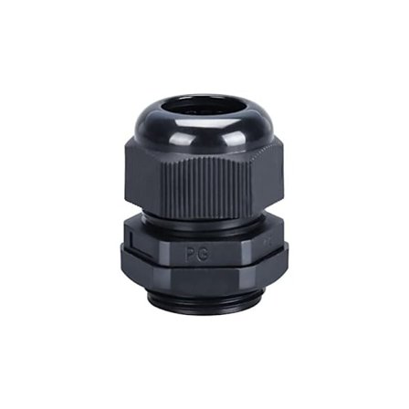 25 Stycken PG19 Nylon Kabelförskruvning Elektrisk Ledning Tråd Vattentät Kompressionskontakt med Låsmutter / Bricka (Svart)