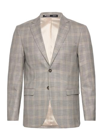 Slhslim-Neil Sand Check Blz B Grey Selected Homme
