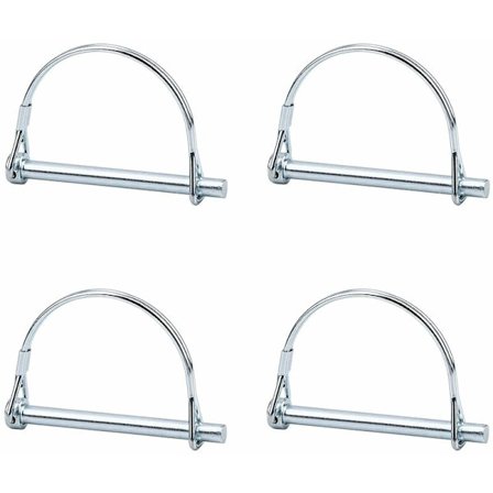 4 stk. sikkerhetskoblingsstiftlås, 1/4 tommers PTO-lås med rund holdertråd for landbrukshengere, plenhage