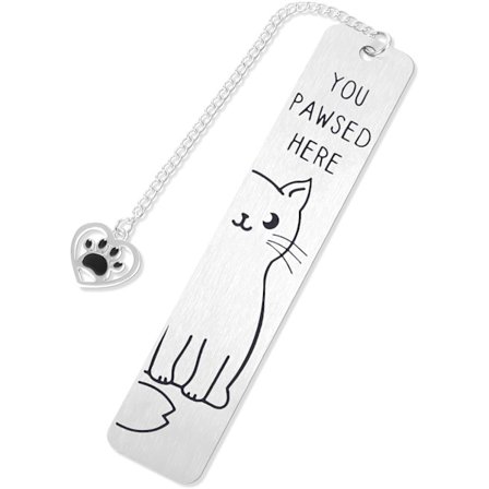 Søte Kattegaver Morsomme Sølv Dyre Metall Bokmerker for Lesing Kvinner Du Tasset Her Kattunge Bokmerke Kitty Elsker Gave for Kvinner Menn Lesere
