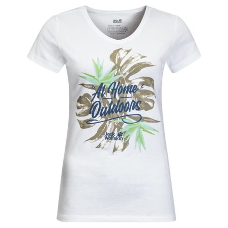 Jack Wolfskin Women's At Home Tee Women short-sleeved sweaters White S