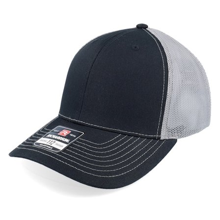 Richardson - Black trucker Czapka Z Daszkiem - 112 Split Black/Charcoal Trucker @ Hatstore